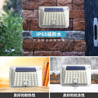 Solar Three-Sided Motion Sensor Wall Light