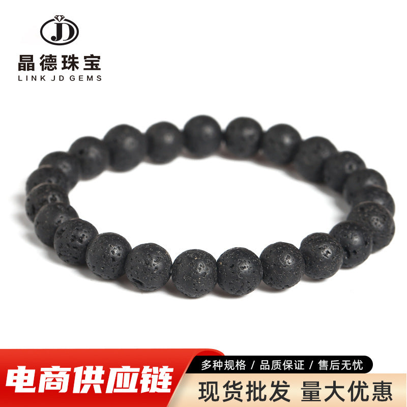 Black volcanic stone bracelet