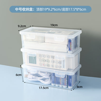 Portable Data Cable Storage Box Transparent Organizer