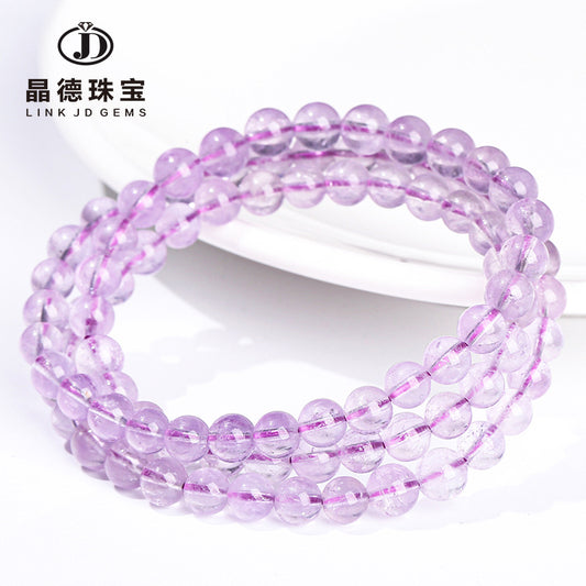 Natural light purple jade bracelet