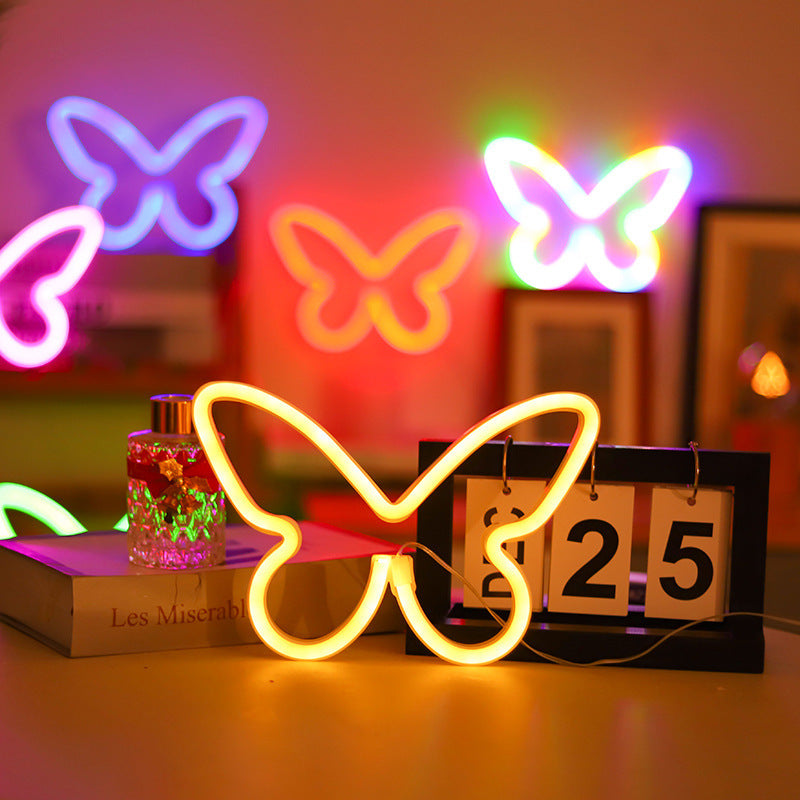 LED neon butterfly modeling light night light