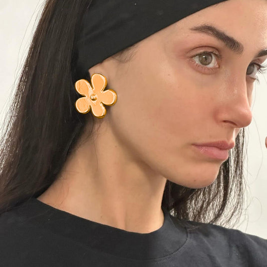 Glossy Flower Earrings