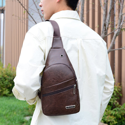 Solid color chest backpack