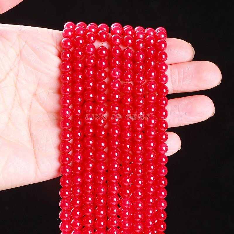 3/6Mm Ruby Round Beads Loose Beads