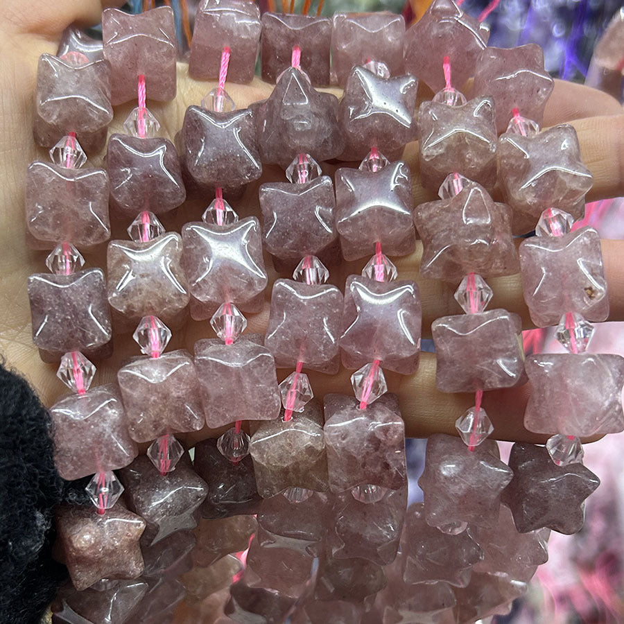 22pcs/string natural stone crystal amethyst citrine