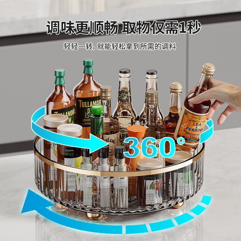 Transparent Rotating Spice Rack