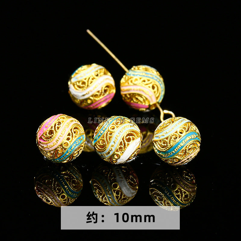 Ancient sand gold accessories loose beads