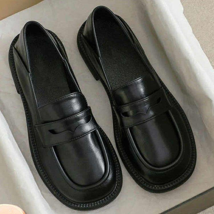 Japanese British style leather shoes