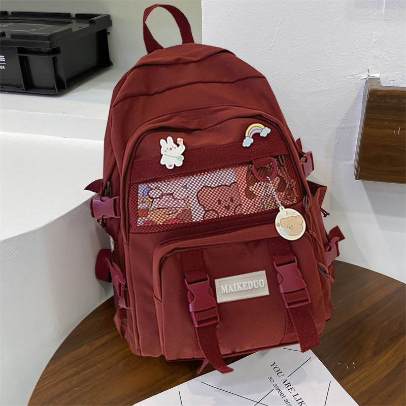 Large capacity computer backpack schoolbag