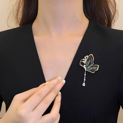 Translucent high-end butterfly brooch