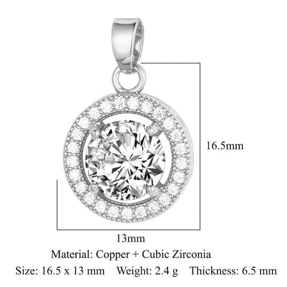 Heart-shaped wings square round zircon pendant.