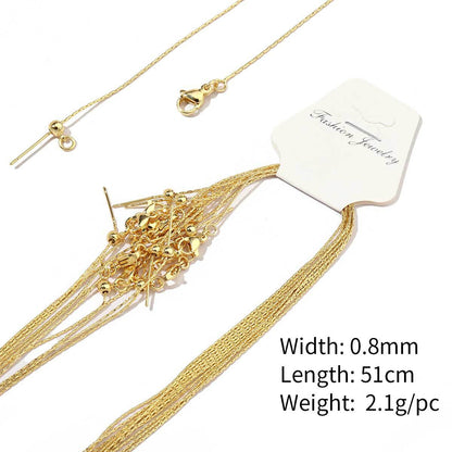 18K real gold color retention universal adjustable necklace