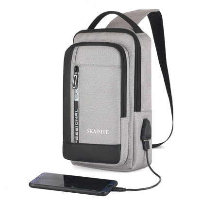 Shoulder bag USB charging multi-layer