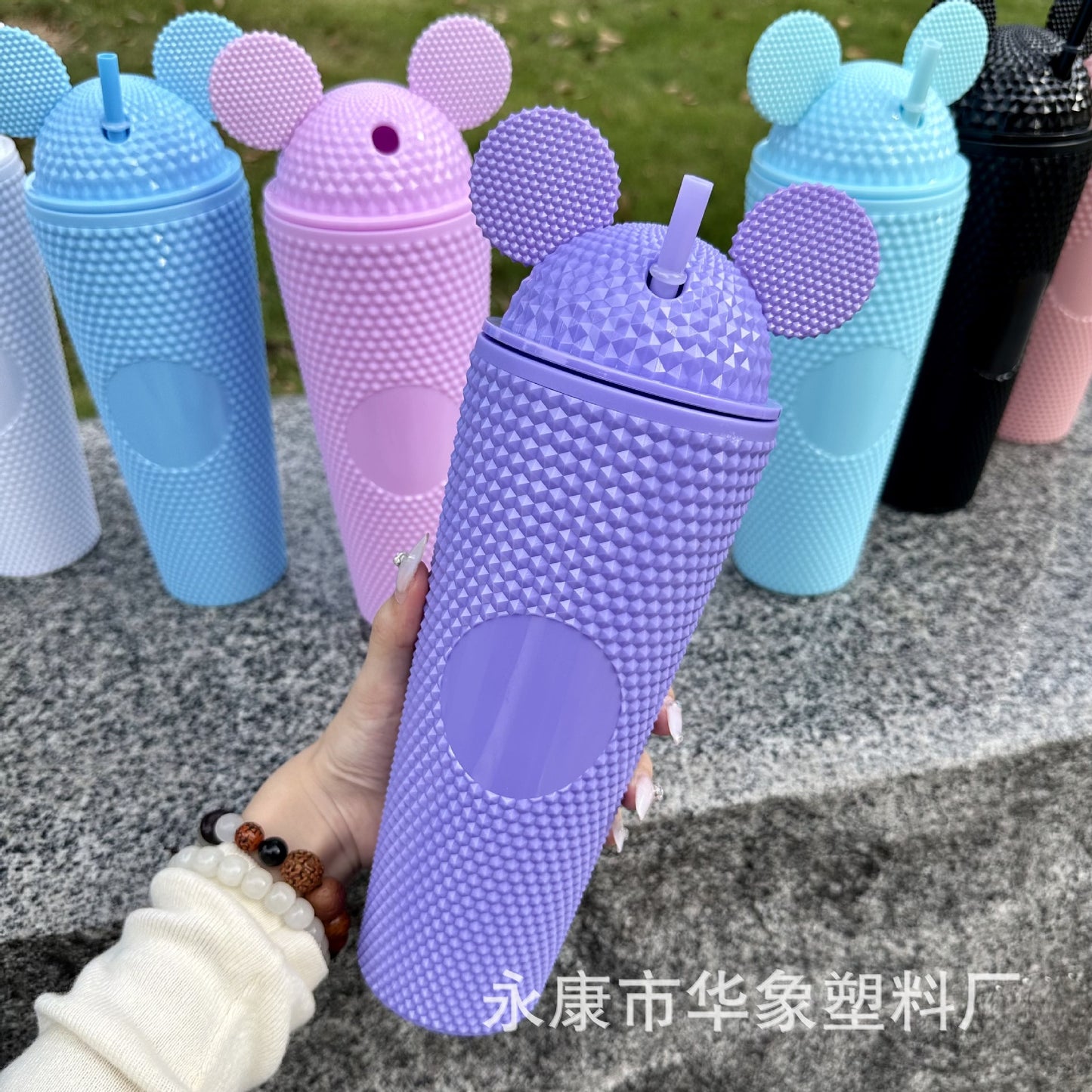 710ML Cat Ear Durian Cup Straw Cup