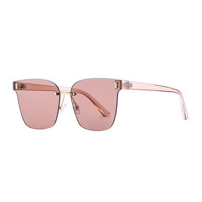 New Frameless Tea UV Sunglasses