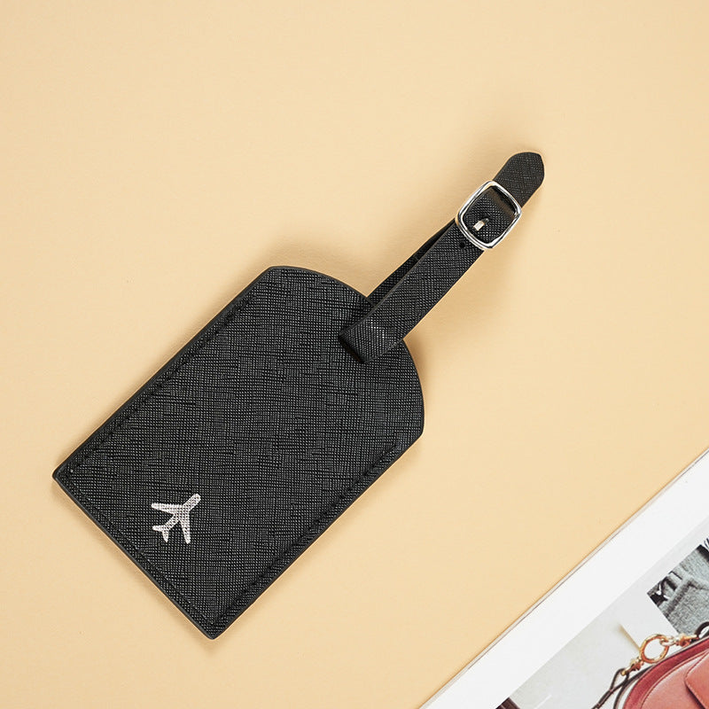 PU leather boarding baggage tag holder