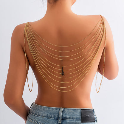 Multi-layer tassel temperament body chain