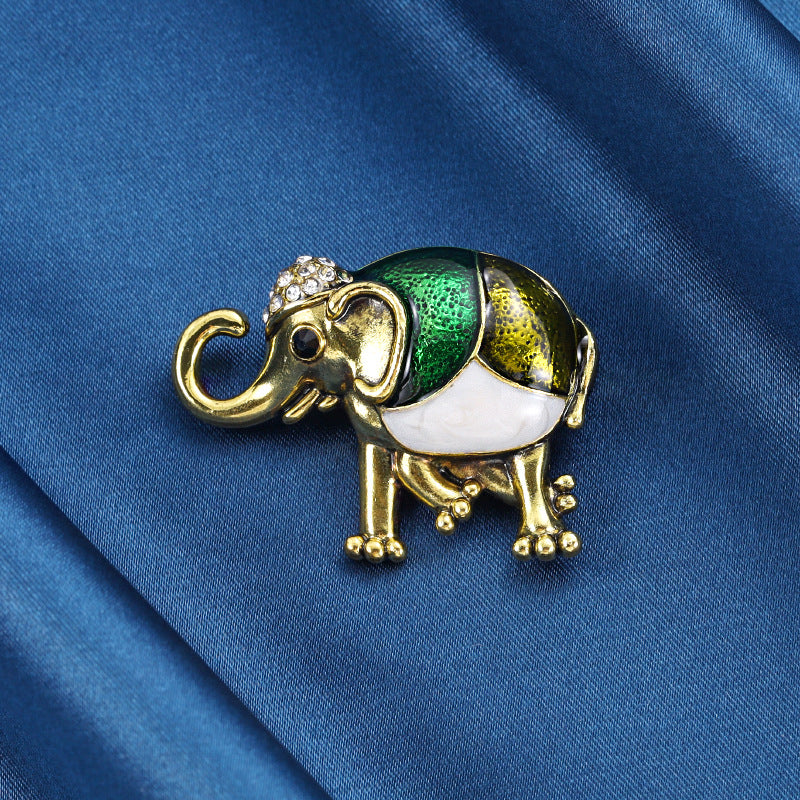 Dripping Elephant Brooch Zinc Alloy