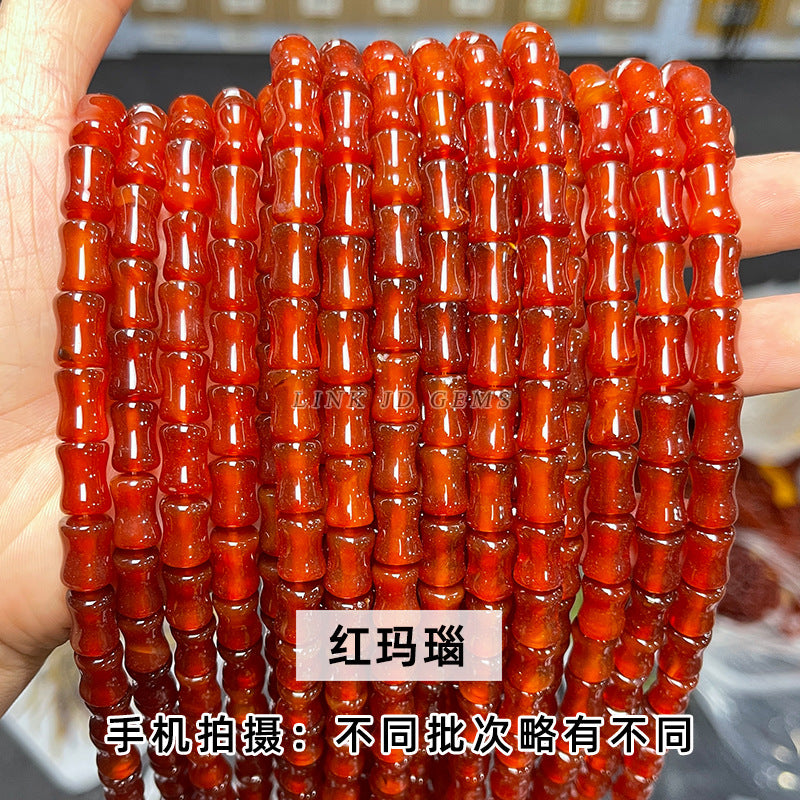 8 * 12Mm agate bamboo beads loose beads