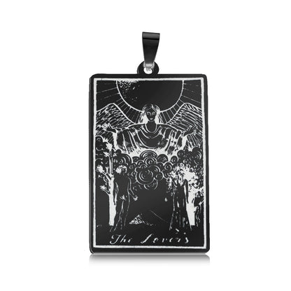 5 pcs/bag gun black tarot brand titanium steel pendant