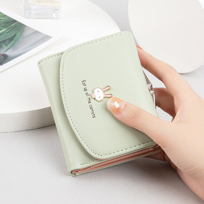 Cute rabbit wallet pu leather