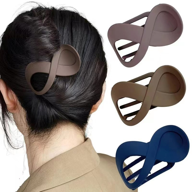 8-Shape geometric disc hair horizontal clip matte grab clip