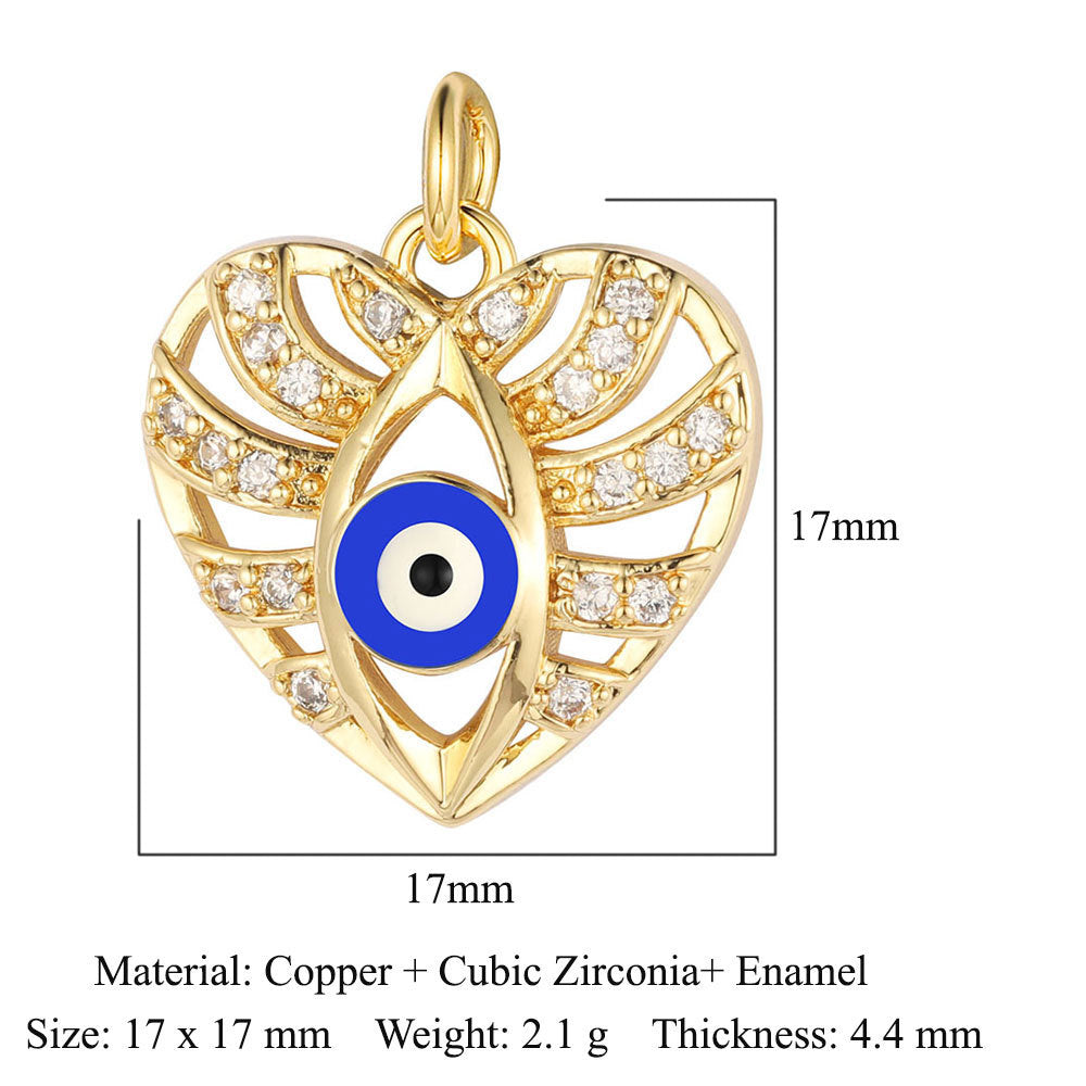 Heartbeat Eyes Mom Copper Zircon Pendant