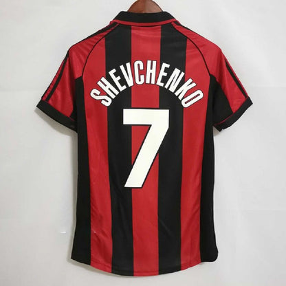 98-99 Serie A AC Milan Retro Bierhoff Maldini Shevchenko Jersey 