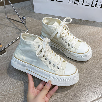 Women's high top canvas shoes