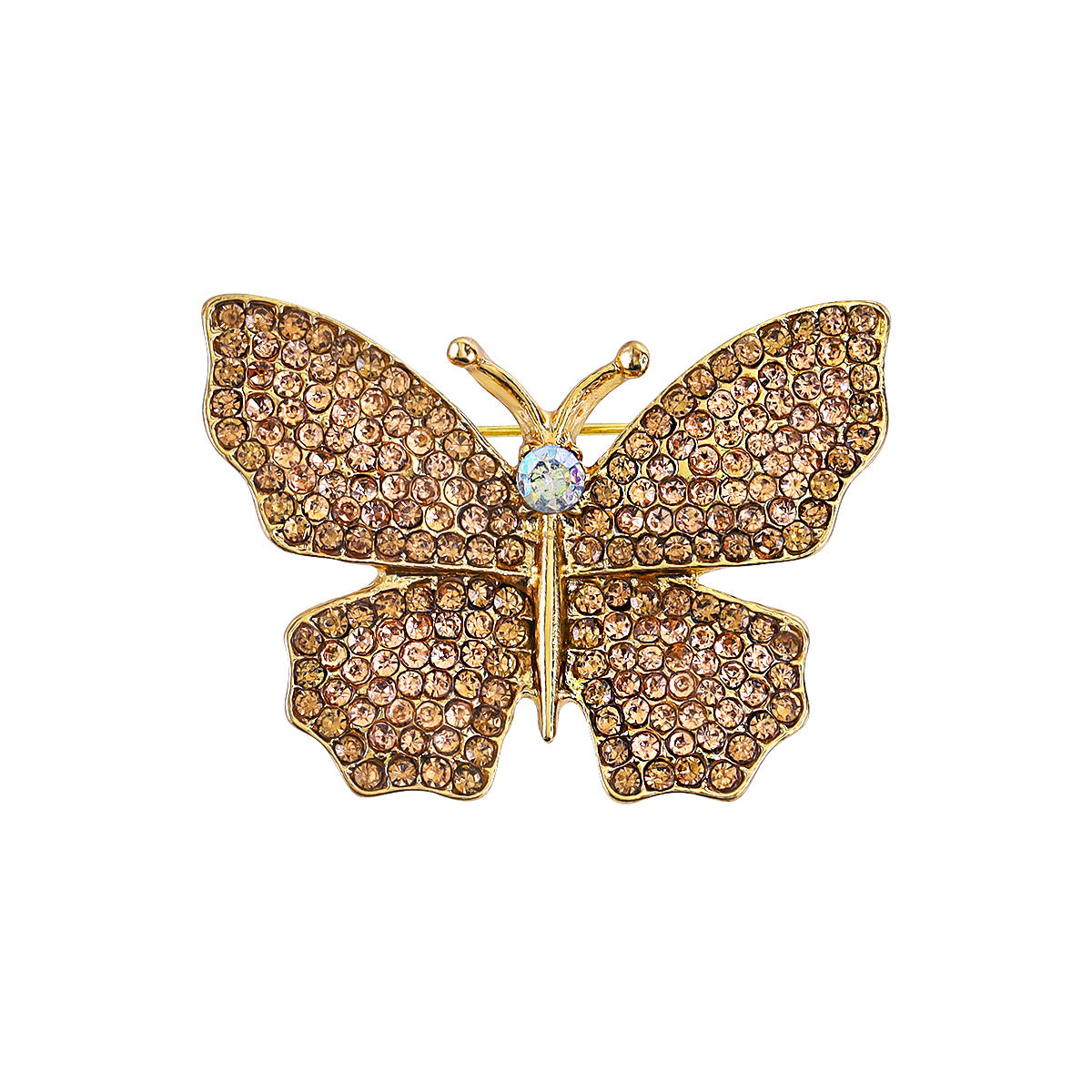 Dancing Butterfly Brooch Full of Diamonds