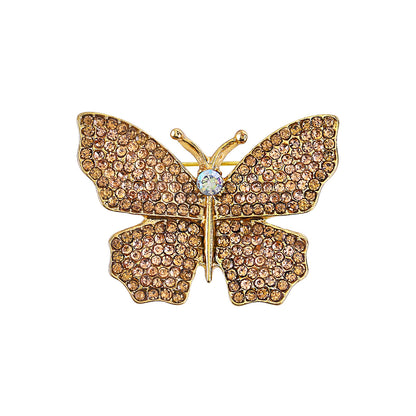 Dancing Butterfly Brooch Full of Diamonds