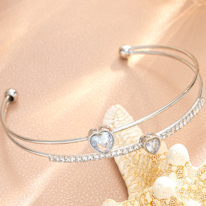 Heart zircon bracelet