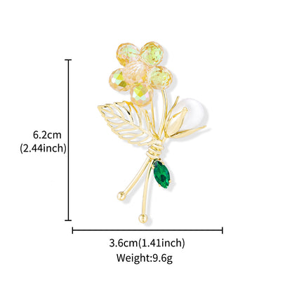 Eco-friendly crystal brooch pin