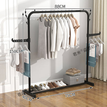 Clothes Rack Floor Standing Simple Clothes Drying Pole