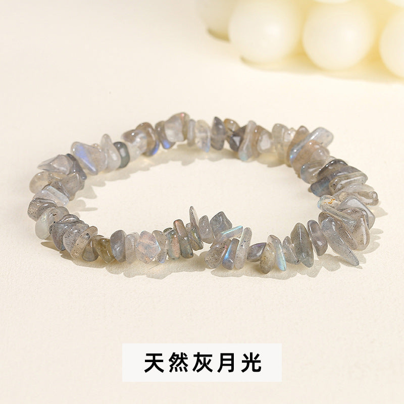 Crystal gravel bracelet, stylish and simple single circle.