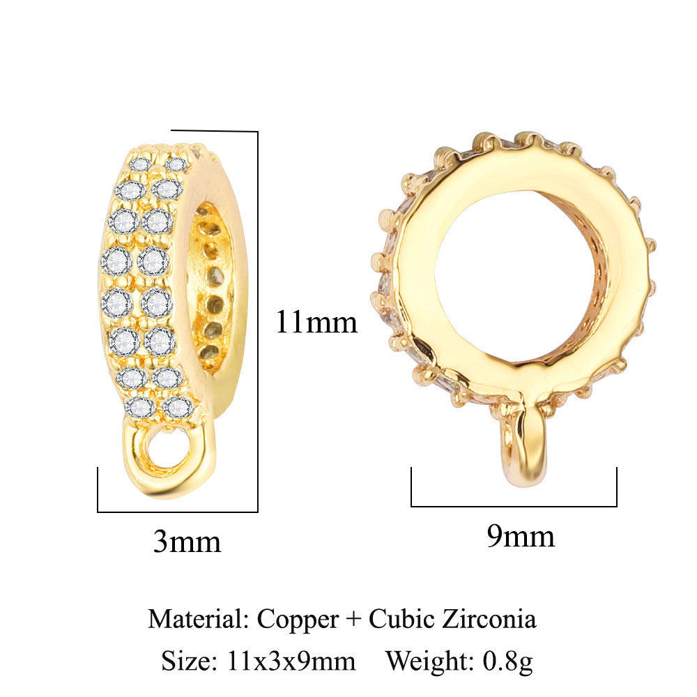 Copper zircon melon seed buckle pendant universal buckle