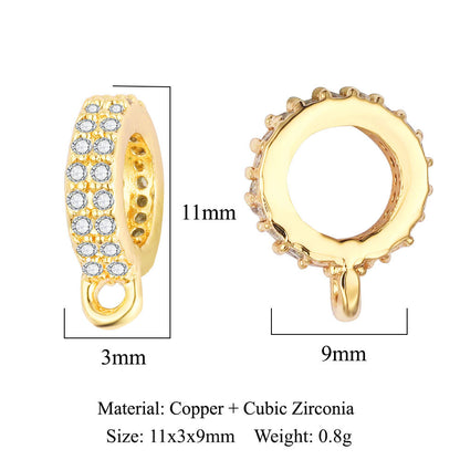 Copper zircon melon seed buckle pendant universal buckle