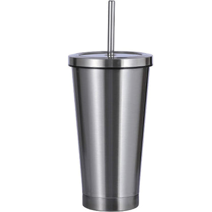 500Ml Stainless Steel Straw Cup