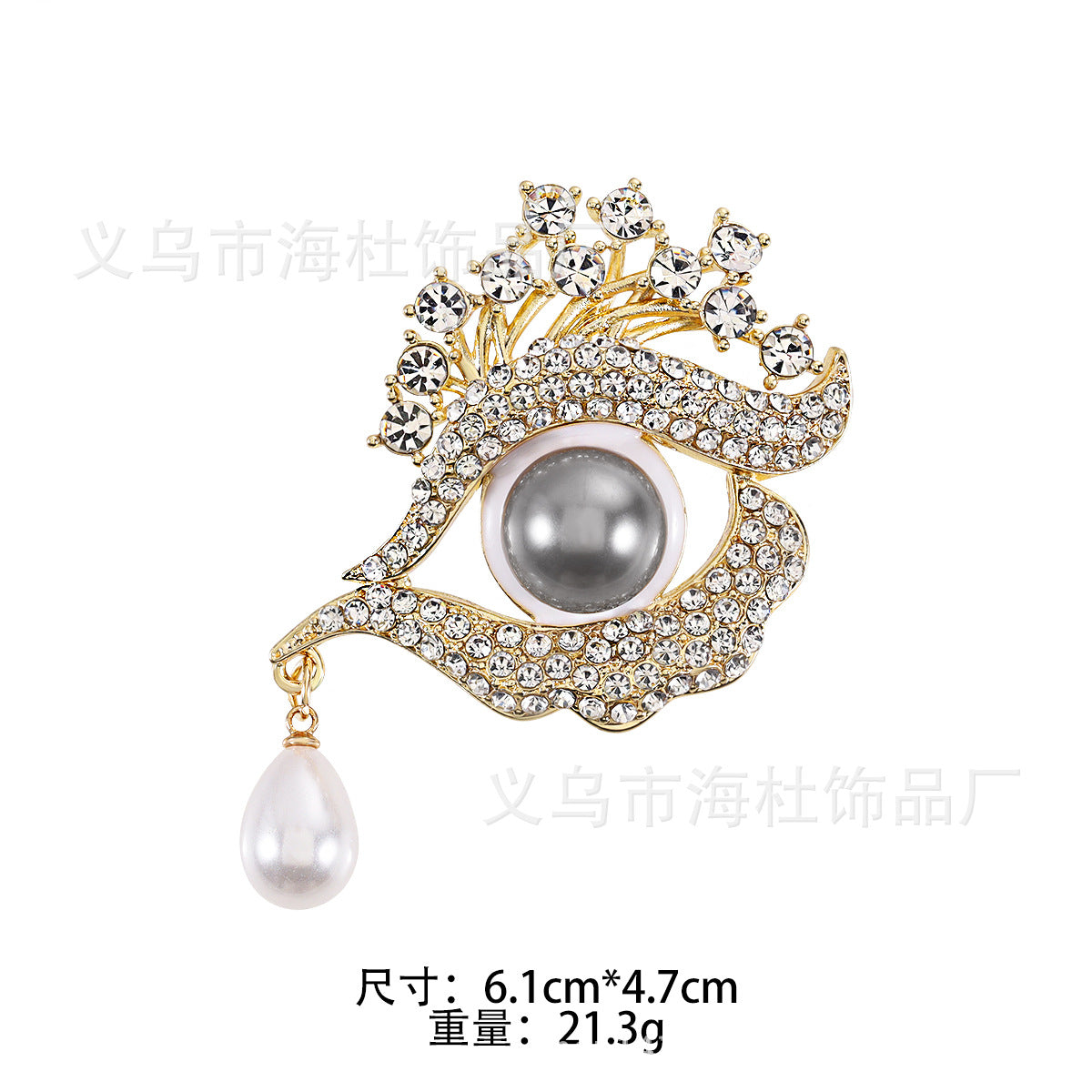 Eyes Diamond Demon's Eye Alloy Brooch