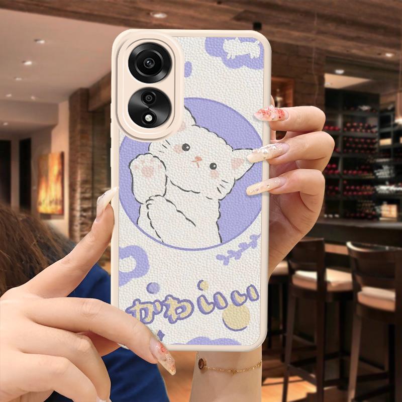 OPPO A78 New Solid Color Anime Soft Case Quirky Minimalist