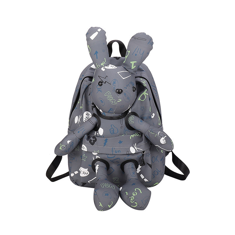 Personalized cute rabbit doll new backpack