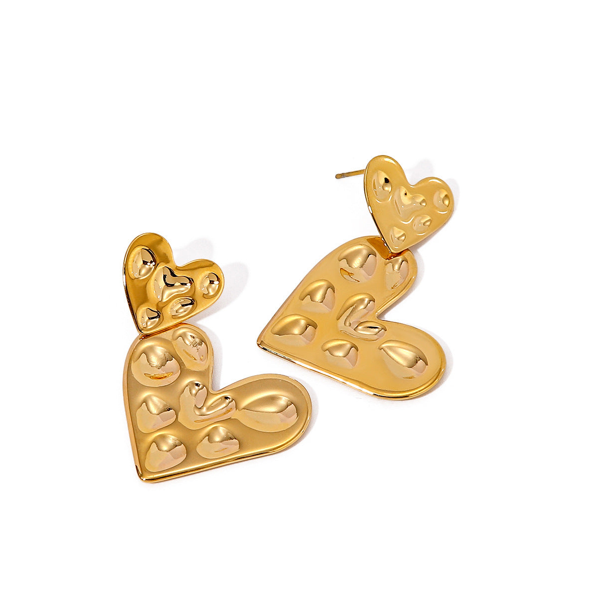 European and American heart earrings