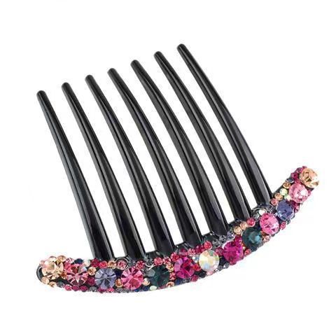 Rhinestone Seven-Tooth Hair Fork Comb