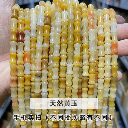 5 * 12Mm natural olivine bamboo beads loose beads