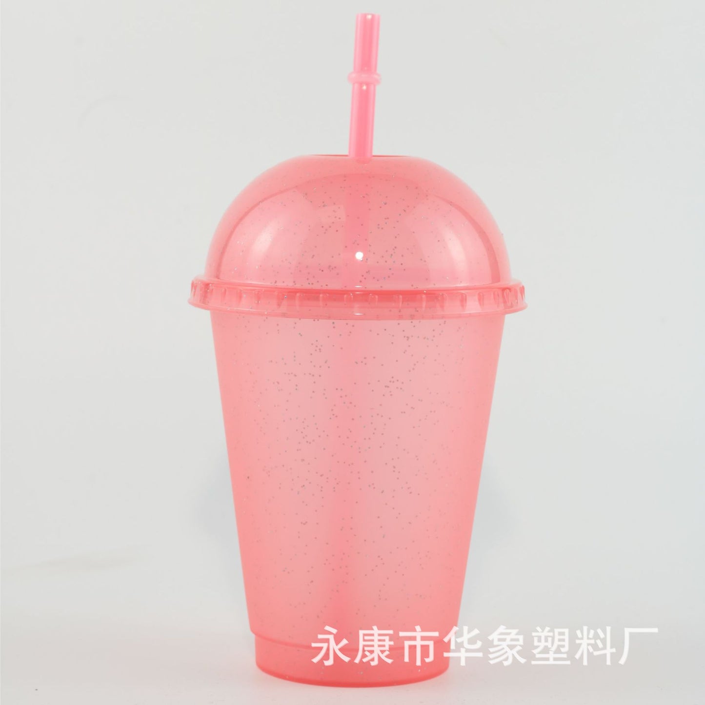 PP large hole milk tea cup glitter plastic cup 16oz