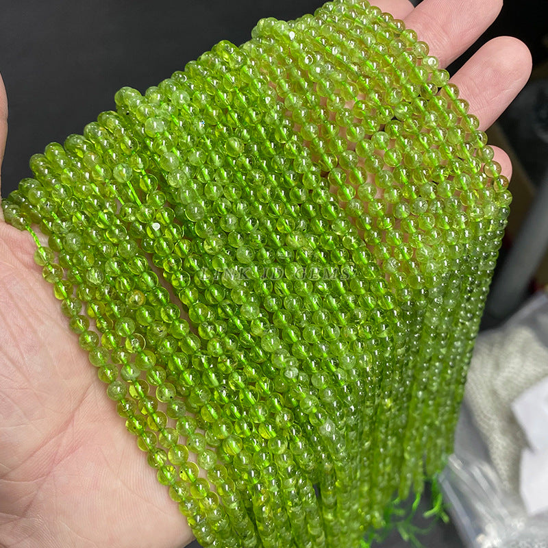 3-4Mm natural olivine beads