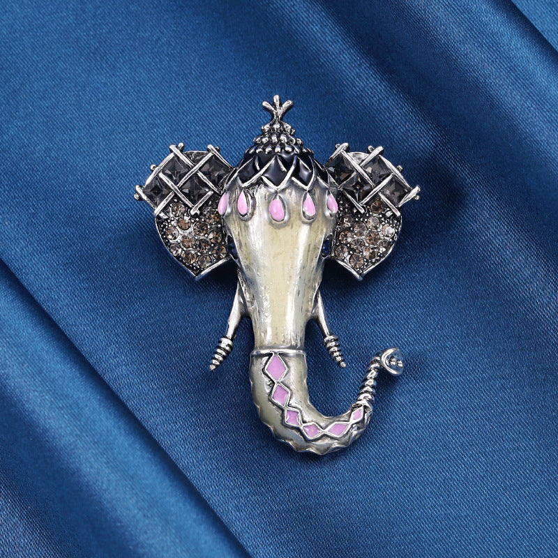 Dripping Elephant Brooch Zinc Alloy