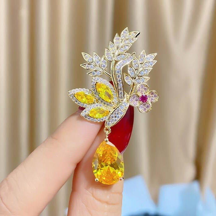 Fashion Flower Wheat Brooch