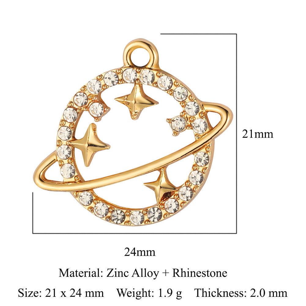 5 pcs/pack star moon sun zinc alloy pendant