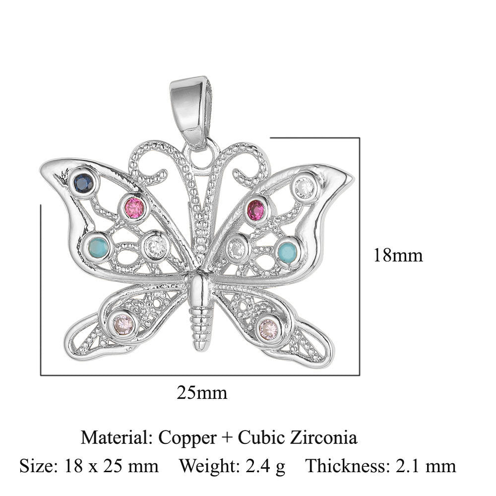 Unicorn love color zirconium copper micro-inlaid necklace pendant